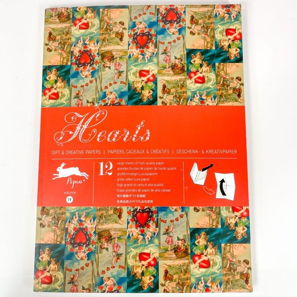 Pepin Vintage Style Hearts Gift & Creative Paper Volume 19 12 sheets